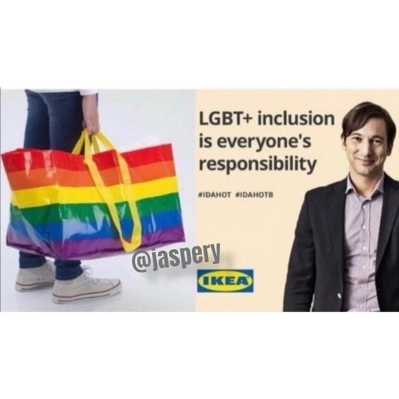 IKEA -STORSTORMA -Set of Two (2) Large Rainbow Tote Support LGBTQ Gay Pride New - Picture 3 of 11